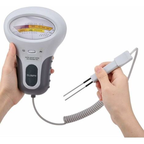 Numérique Lcd Multifonction, Pc-102b Cl2 - Testeur De Chlore De Ph Pour Piscine, Spa Analyseur De Qualité De L'Eau Avec Sonde Testeur Numérique Pour Ph