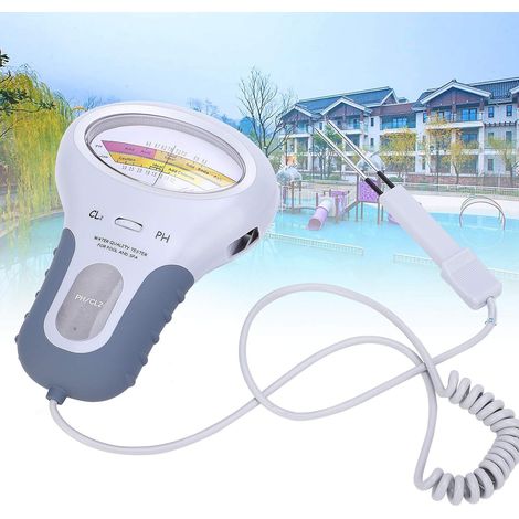 Compteur Ph Numérique - Ph Et Chlore - Testeur D'Eau - Test De Piscine - Qualité De L'Eau De La Piscine - Testeur D'Eau Avec Sonde