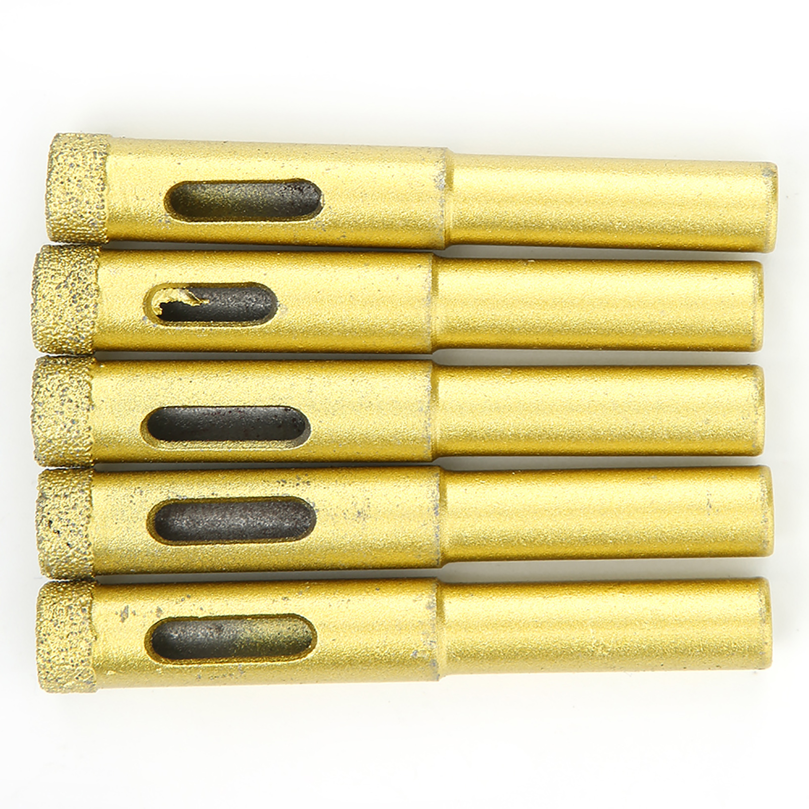 Set Mit 5 Vergoldeten 10-mm-diamantkernbohrern Zum Bohren Von Granit, Keramikfliesen, Beton Und Marmor