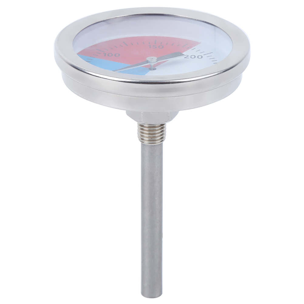 Tsbx500 0300℃ Edelstahl-thermometer Und Temperaturanzeiger, 52 Mm (2 Zoll) Zifferblatt, 6 Mm (0,2 Zoll) X 63,5 Mm (2,5 Zoll) Sonde, M8-gewinde, Für Backofen, Grill Und Barbecue. Farbe Wie Abgebildet.