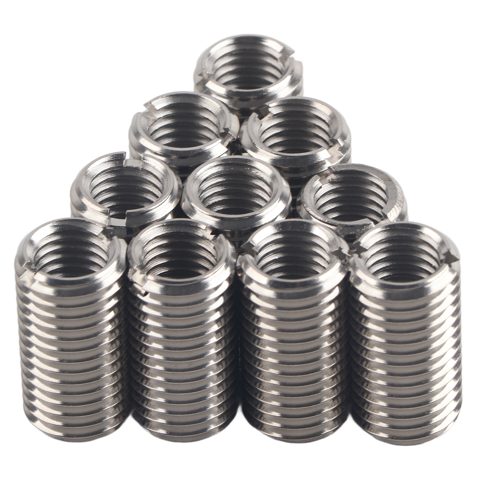 Packung Mit 10 Reparaturmuttern Mit Gerilltem Innengewinde M12 Und Reduzierhülse M16 Aus Edelstahl 303