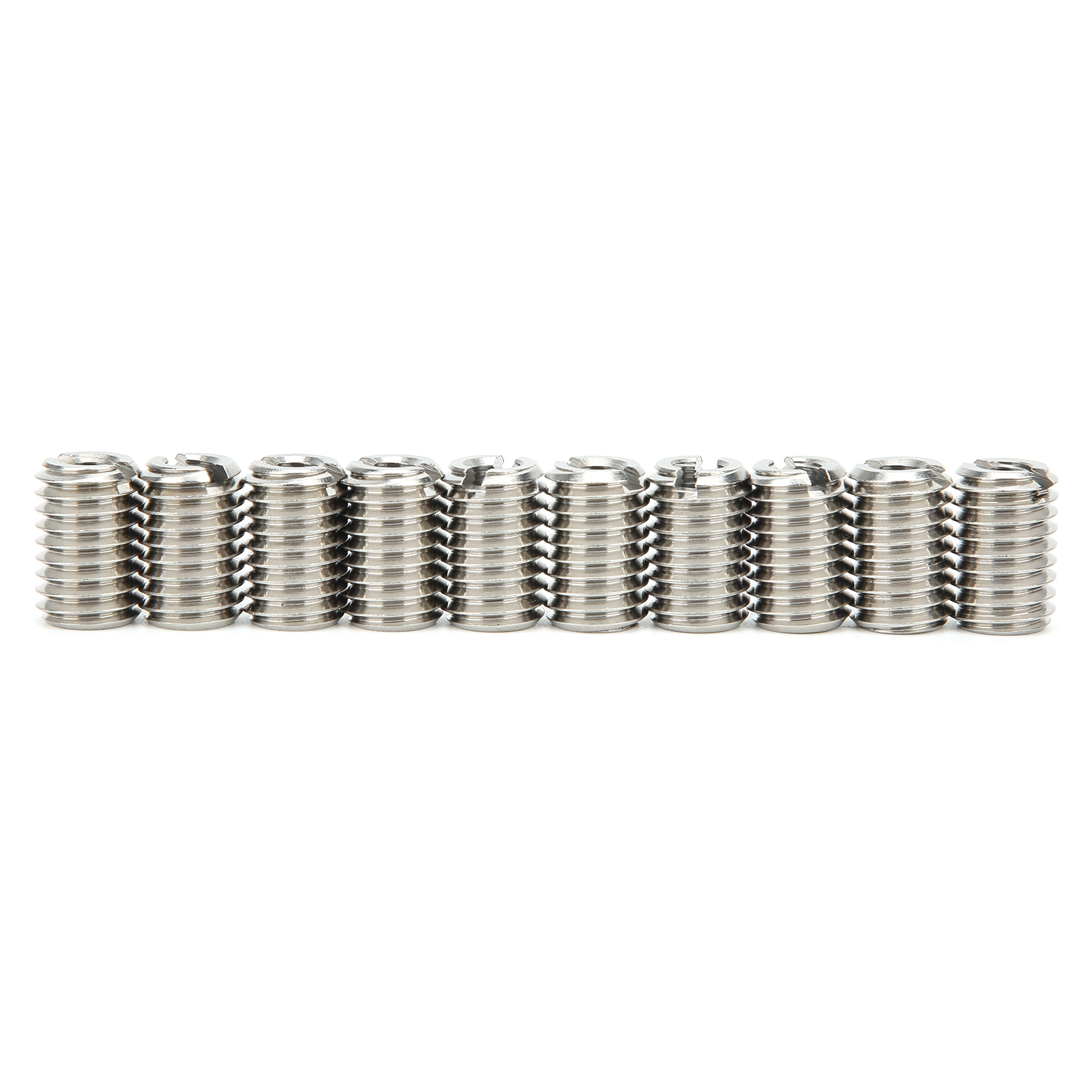 10 Stück Reduziermuttern Mit Standardgewinde, Schlitz, Reparaturwerkzeug, Edelstahl, M5 X 0,8 Innengewinde, M10 X 1,5 Außengewinde, 15 Mm