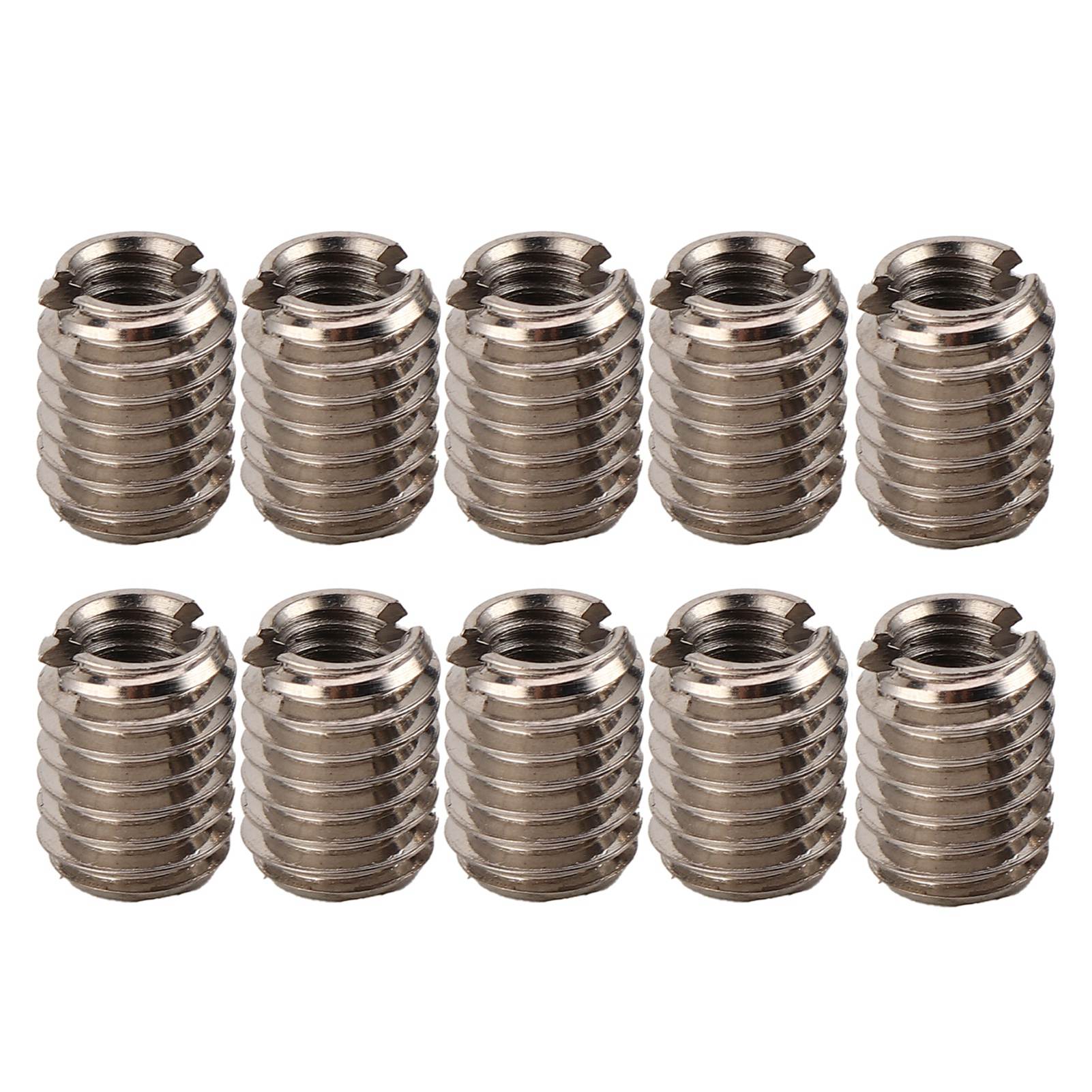 10 Stück Gewindeeinsätze Aus Edelstahl 303, Reduziergewinde Innengewinde M4x0,7, Außengewinde M6x1,0, Länge 8 Mm