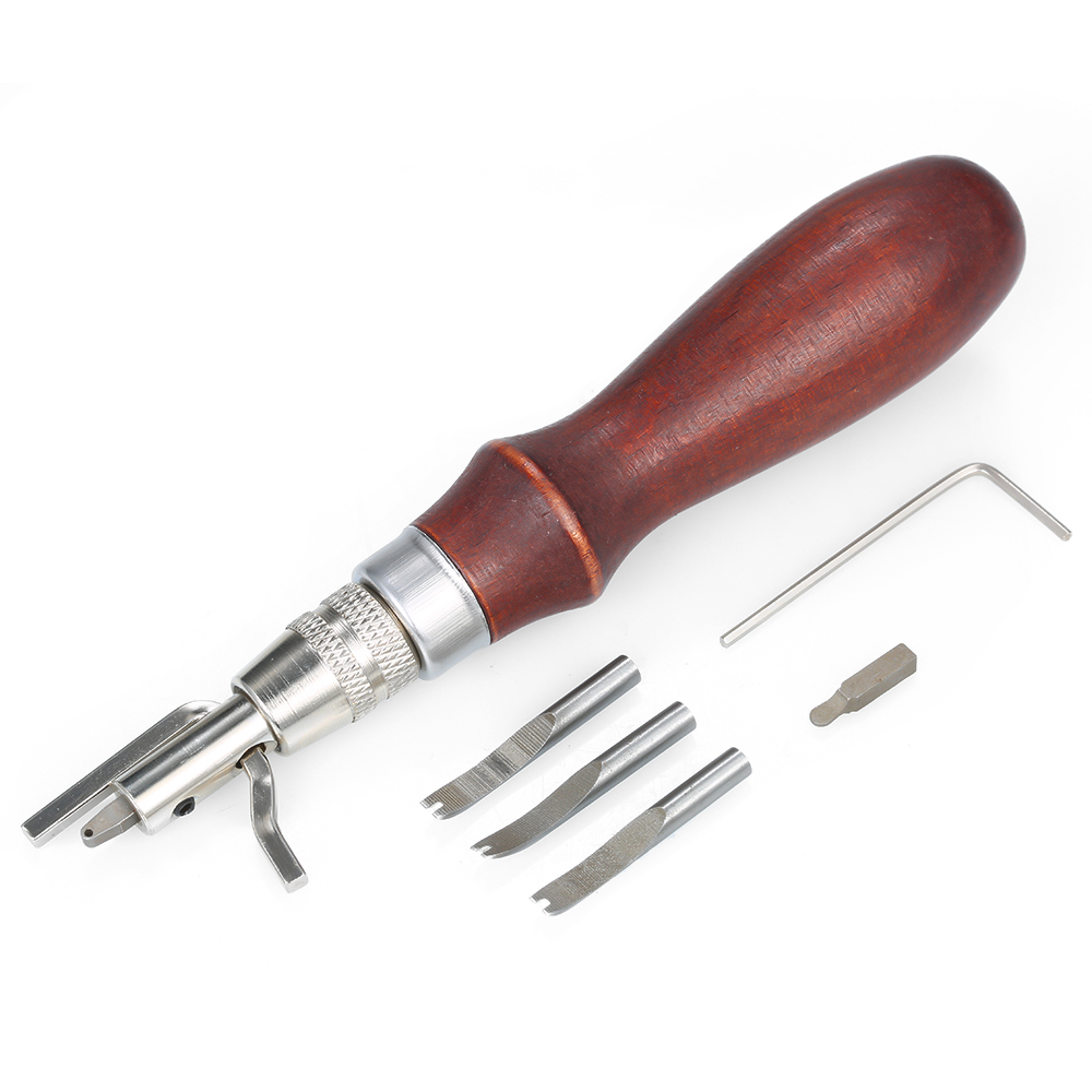 5-in-1-leder-diy-set: Professioneller Naht-, Nut- Und Kantenformer, Werkzeug Zum Nähen Und Markieren Von Leder, Handwerkzeug Für Holz Und Stahl