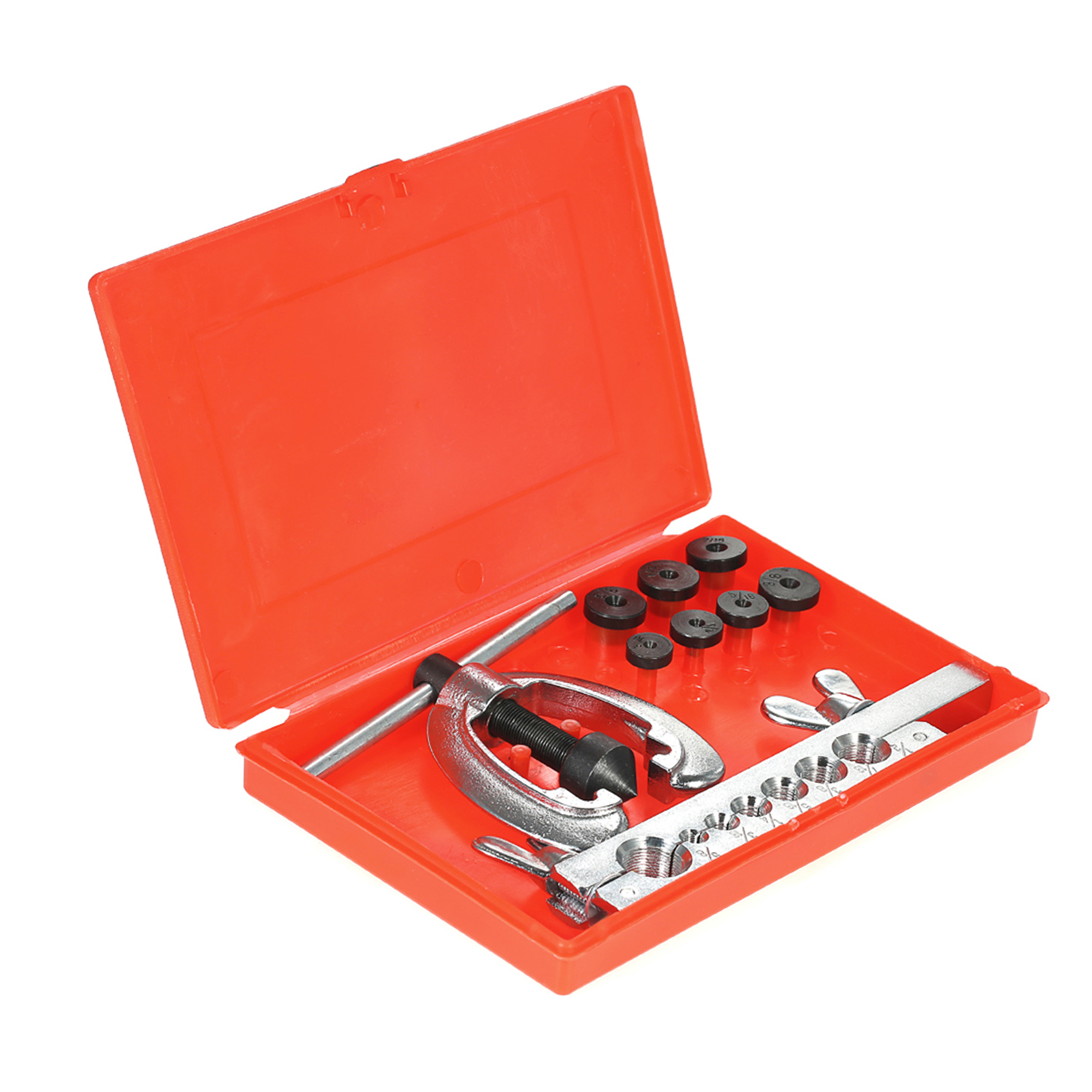 9-teiliges Doppelflansch-werkzeugset Für Rohre Mit Biegevorrichtung Zur Reparatur, Für Mechaniker, Bremsenmonteure, Klempner, Aluminium-, Kupfer- Und Messingrohre.