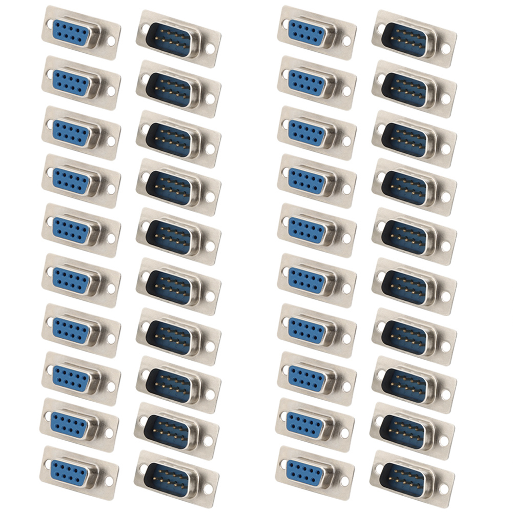 40 Stück Rs232 Db9 Core Buchse Blauer Monitorstecker Industriezubehör