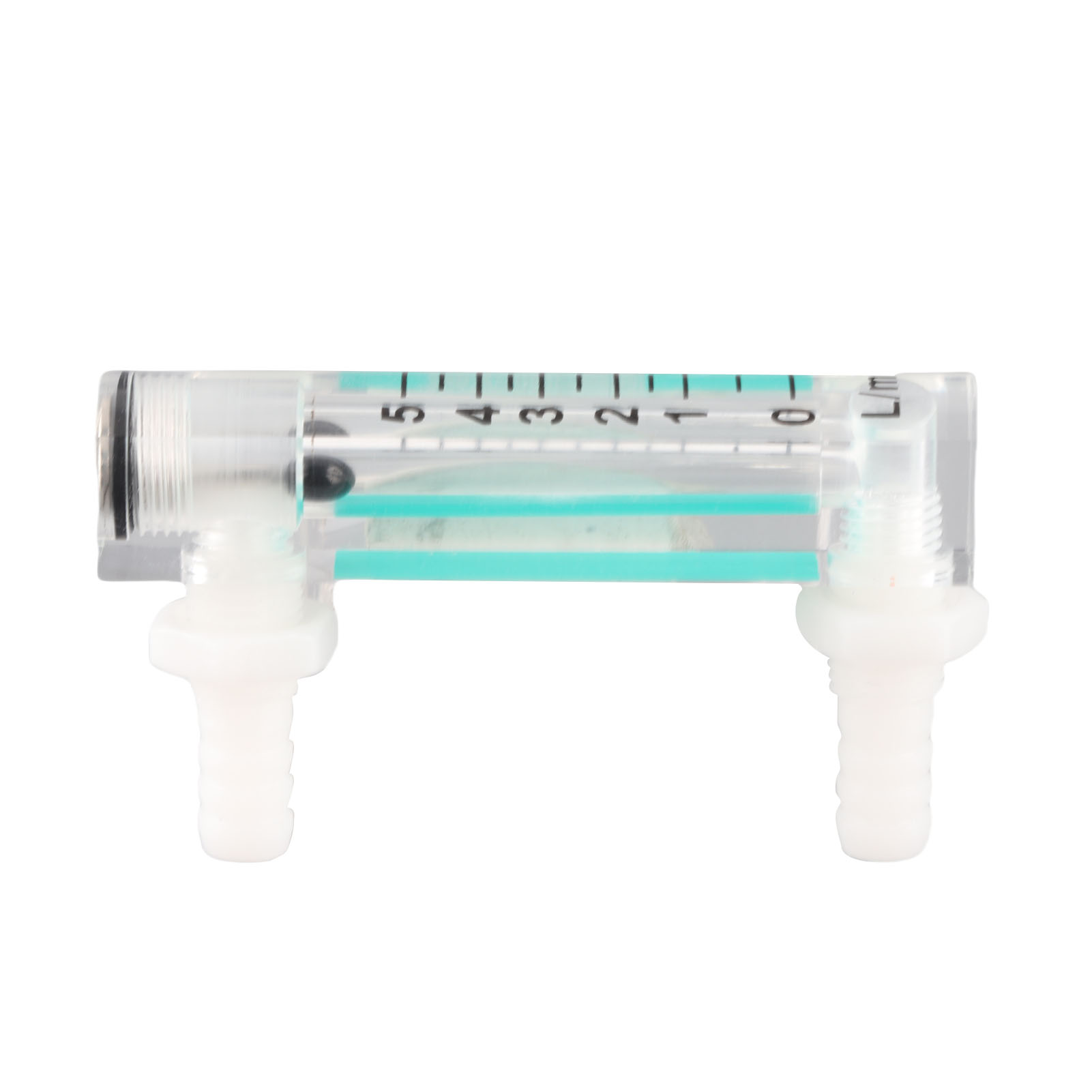 Lzq-1 1-5 Lpm Gasdurchflussmesser Aus Schwarzem Acryl Für Sauerstoff, Co2 Und Druckluft