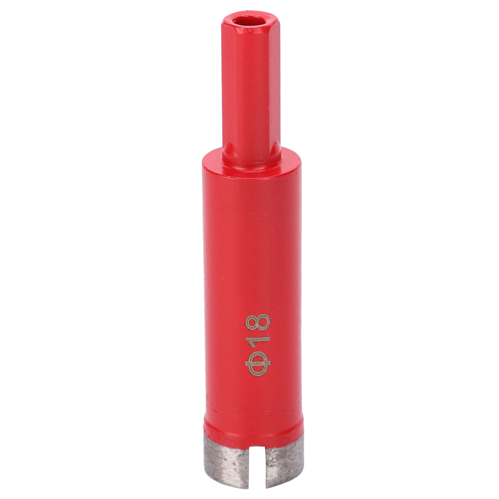 Diamantbohrer Mit Geradem Schaft Für Keramikfliesen, Marmor Und Beton, 18 Mm, Rot, Hss, 1 Stück