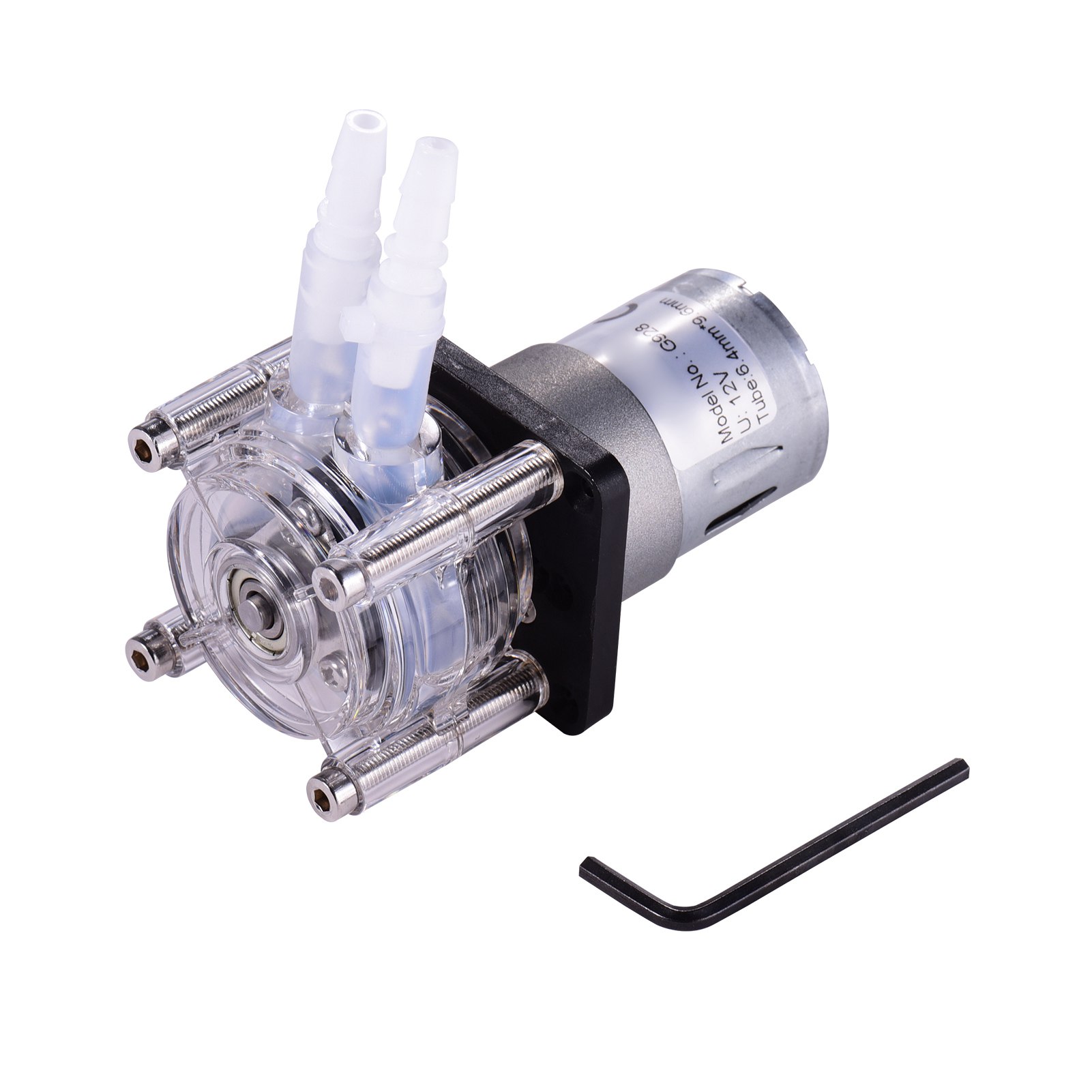 Grothen 12v Dc Peristaltikpumpe Mit Silikonschlauch, Selbstansaugende Vakuum-dosierpumpe Für Flüssigkeiten, Korrosionsbeständig, Einstellbare Durchflussrate Für Aquarium, Heimwerkerprojekte, Labor, Ch