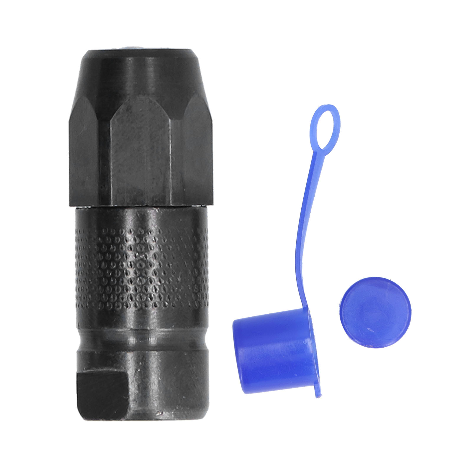 Fettpressenanschluss Aus Schwarzer Legierung, 1/8"-gewinde, Flachmundstück, 4 Backen, Gehärteter Stahl, Auslaufsicher, Langlebig, Rostbeständig, Für Die Mechanische Wartung, 1 Stück