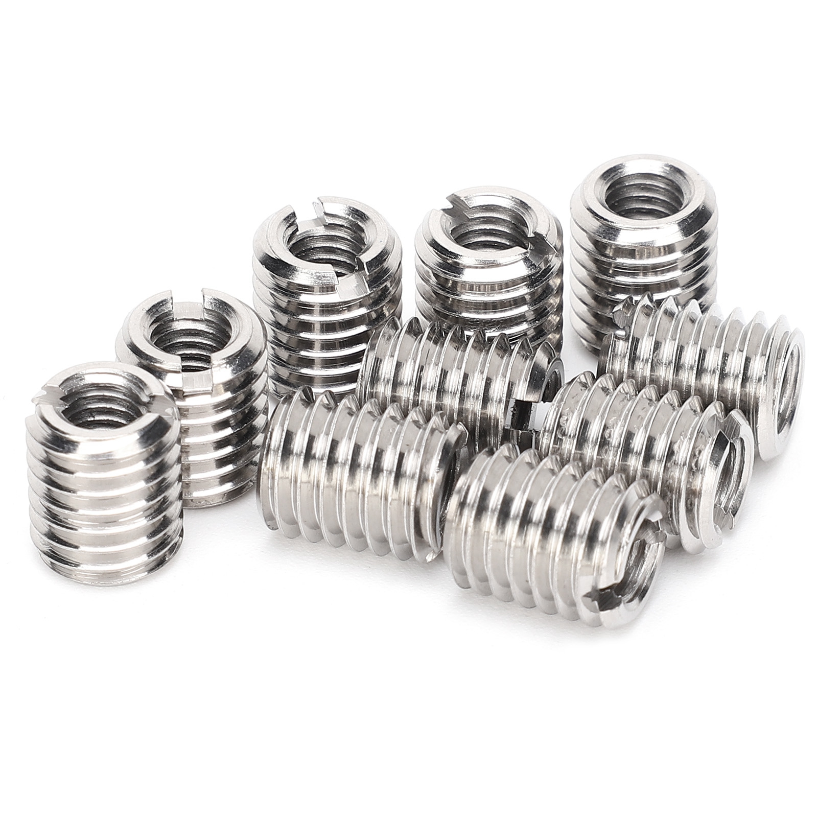 Satz Mit 10 Reduziermuttern, Innengewinde M6x1,0 Und Außengewinde M10x1,5, Edelstahl 303, 12 Mm Länge