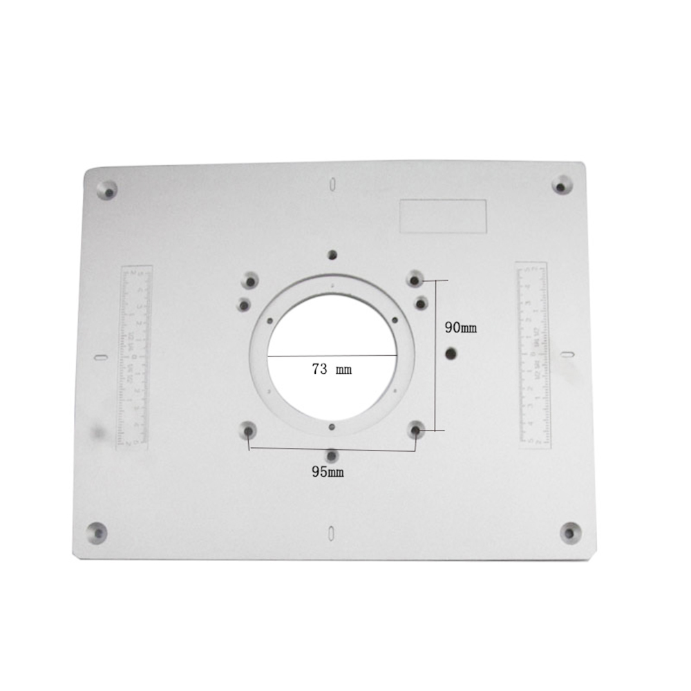 300 X 235 X 9,5 Mm Großer Aluminium-neigetisch Für Oberfräsen, Holzgravur, Multifunktionale Diy-feinjustierung Mit Einsatzplatte Und Ringen