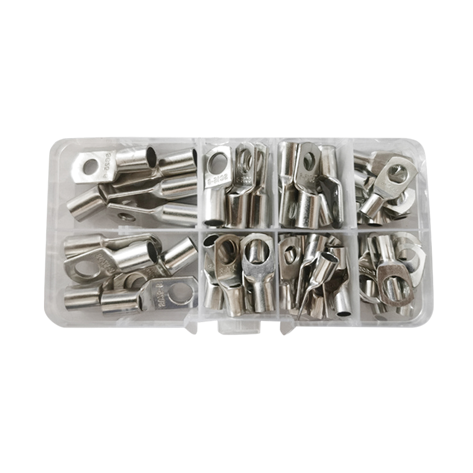 Packung Mit 60 Kabelschuhen Für 6-25 Mm² Draht, Verzinnte Kupferringklemmen, Crimpverbinder Für Batteriekabel