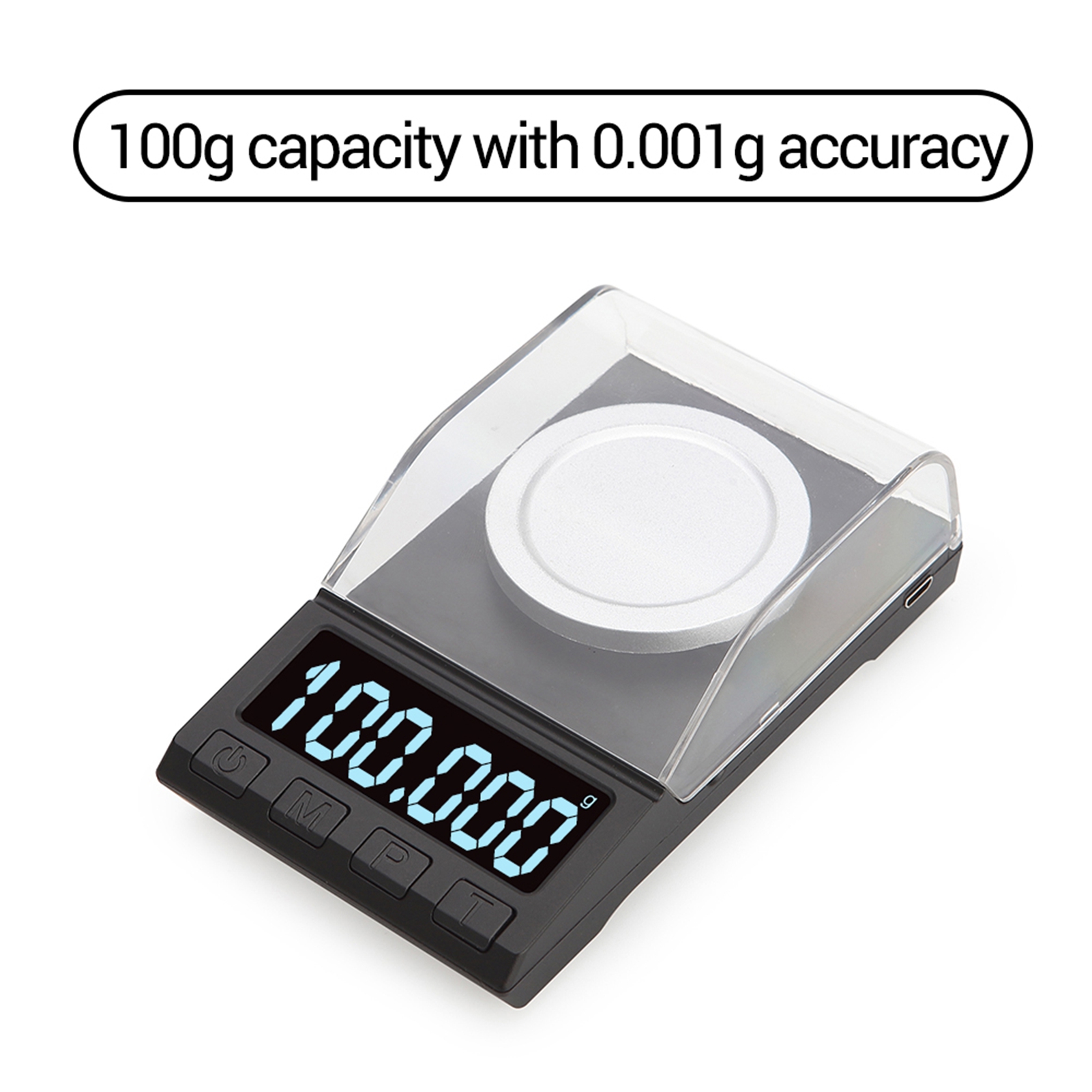 Tragbare Digitale Waage Für Goldschmuck Und -pulver, Elektronische Mini-profiwaage Im Taschenformat, 100 G 0,001 G Dh-8068