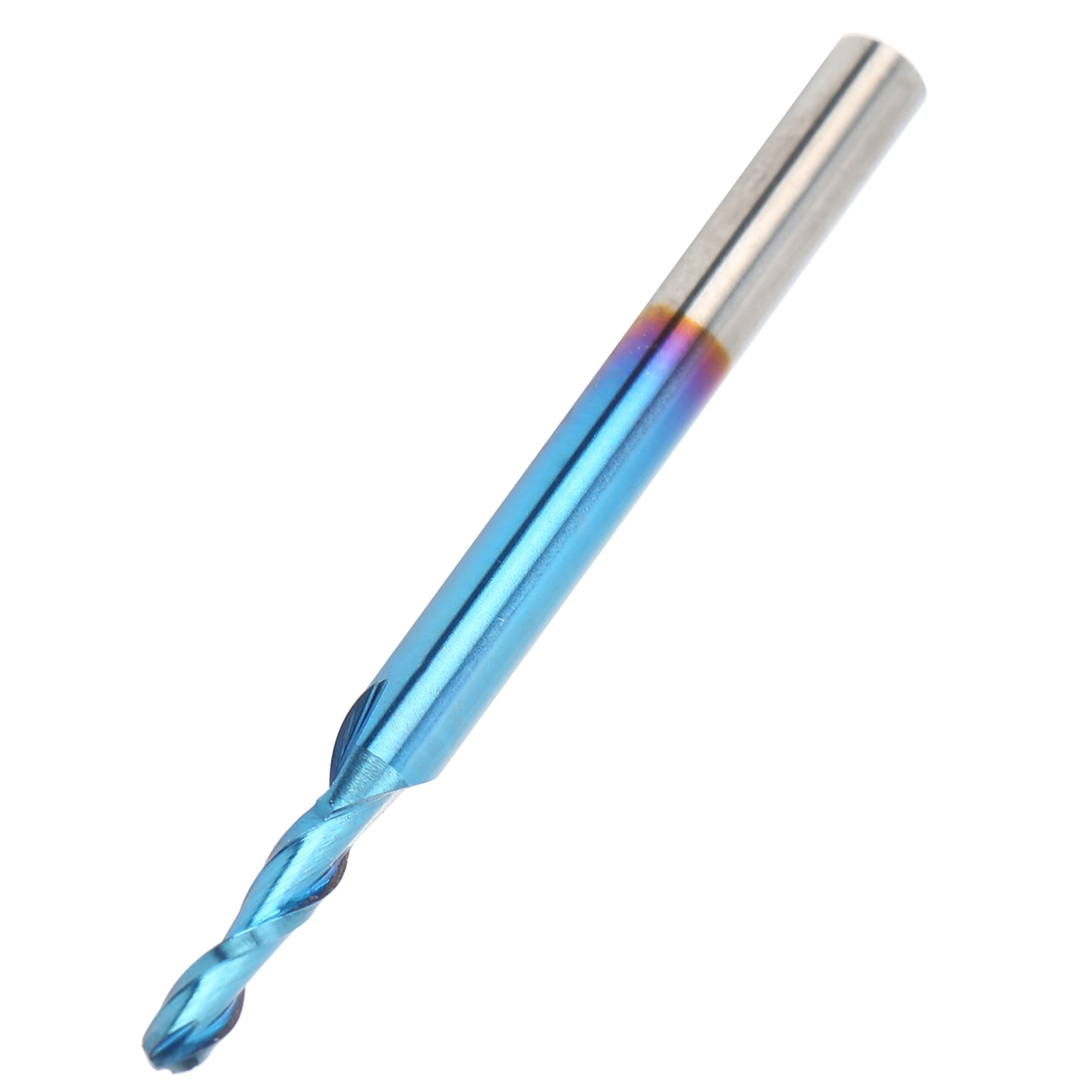 Spiral-schaftfräser Mit Kugelspitze, 2 Größen, Wolframstahl, Blaue Beschichtung, Ø 0,08 Zoll, Universal-fräser, Fräser, Gravier- Und Bohrwerkzeug, 1 Stück