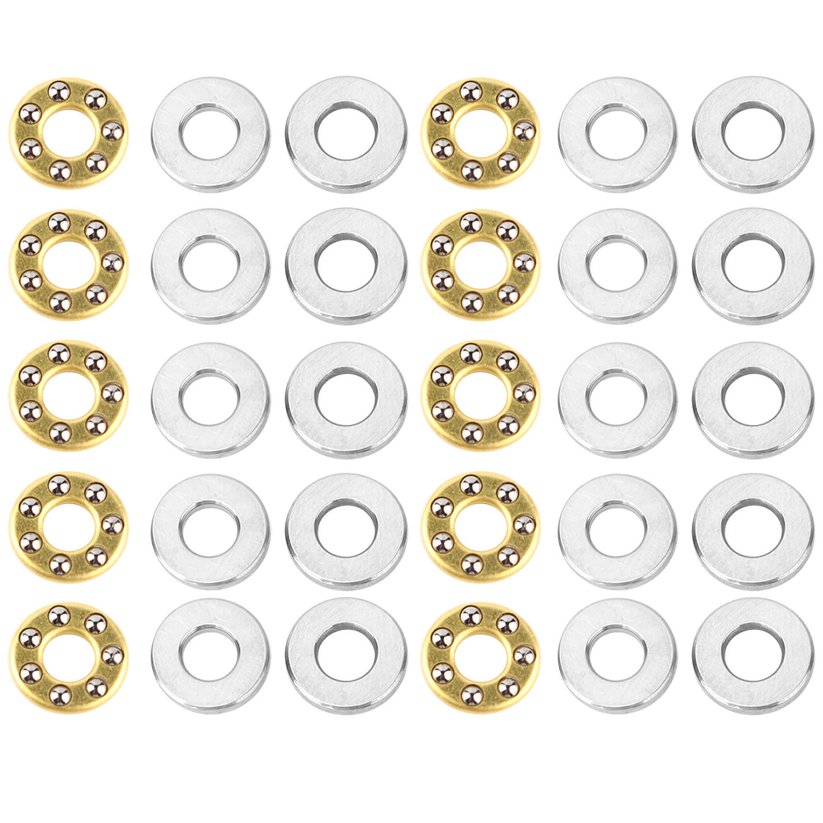 Packung Mit 10 Miniatur-flachkugellagern Aus Präzisionsstahl (f3-8m 3x8x3,5mm)