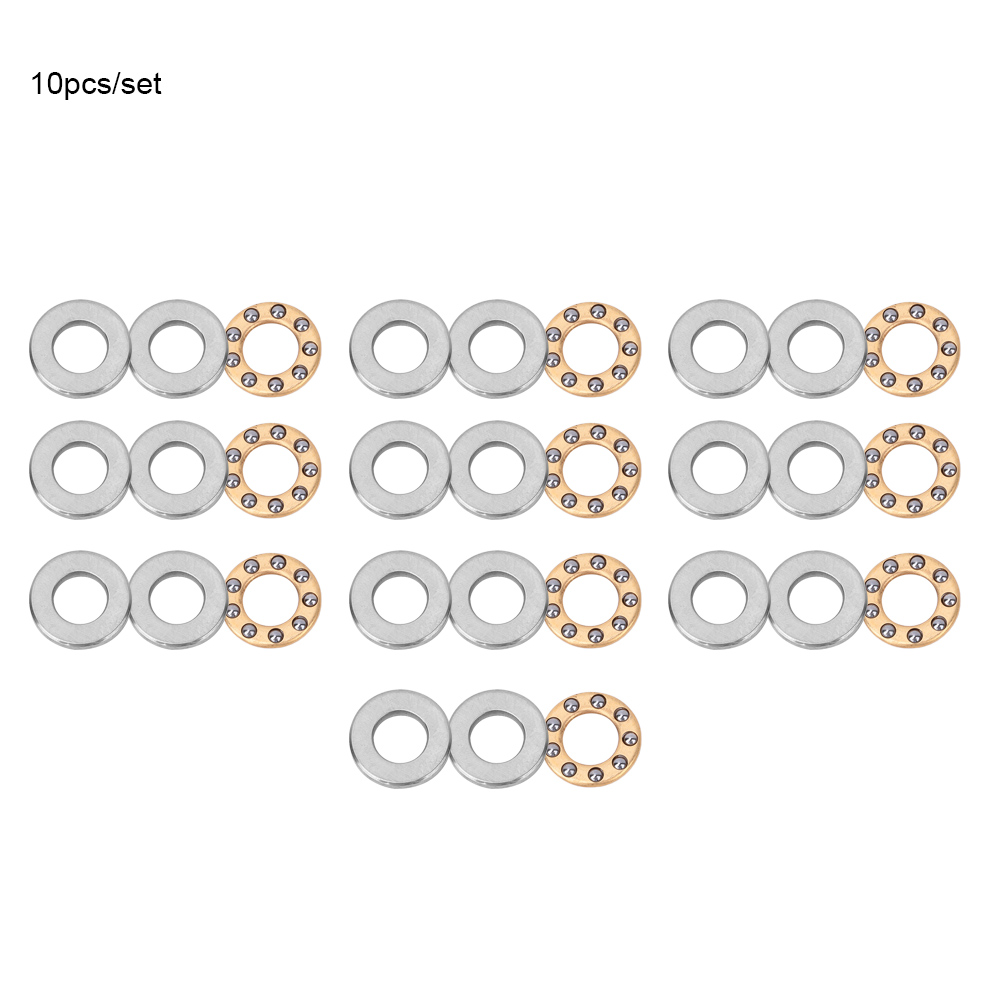 Packung Mit 10 Mini-flachkugellagern Aus Hochpräzisem Stahl (f5-11m 5x11x4,5mm)