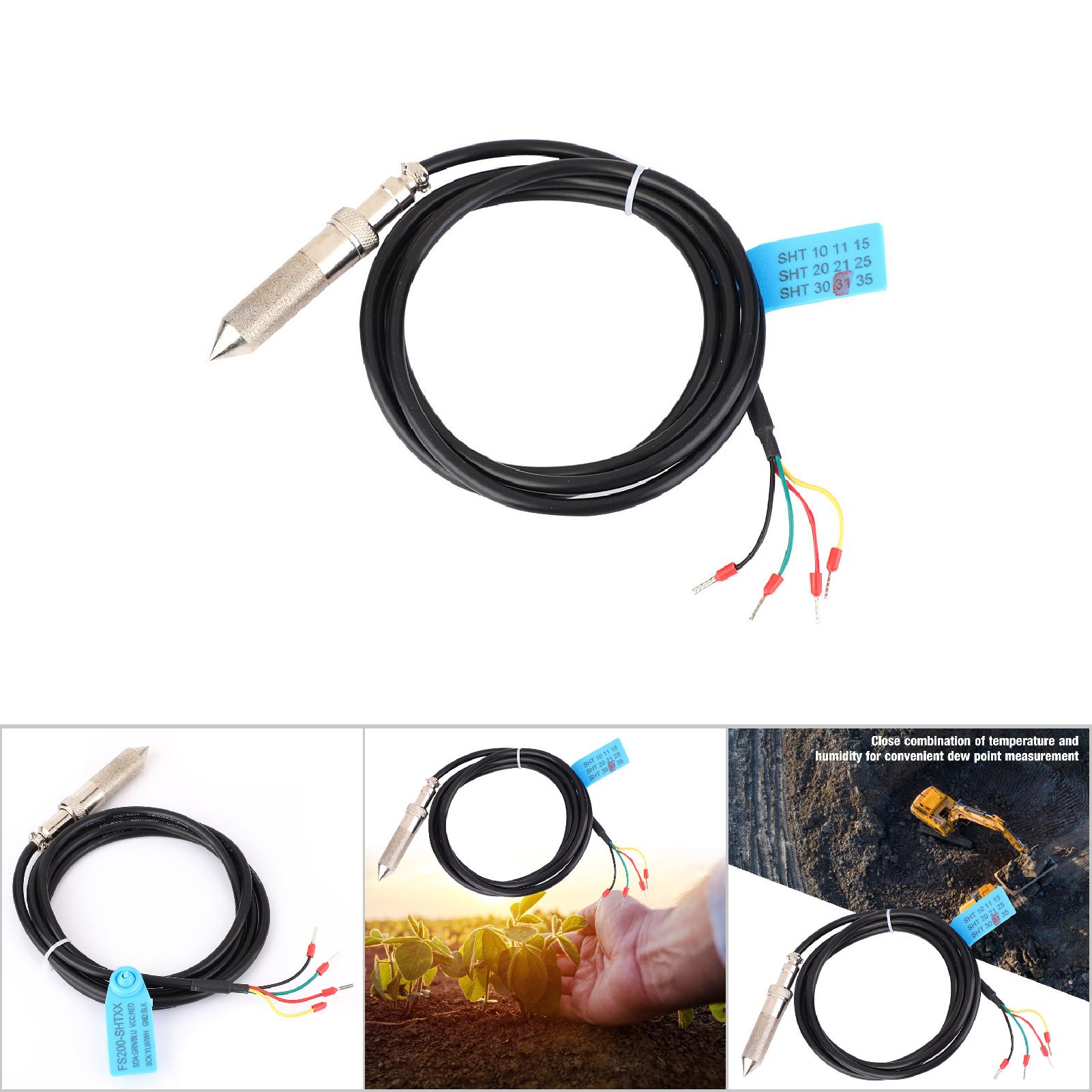 Fs200-sht31 Digitaler I2c-bodenfeuchte- Und Temperatursensor Aus Messing Mit 150 Cm Kabel