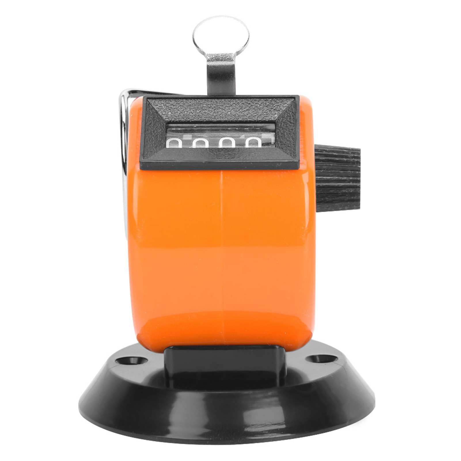 Berm 4-stelliger Handzähler 0-9999, Gehäuse Aus Abs-kunststoff Mit Orangefarbenem Haken