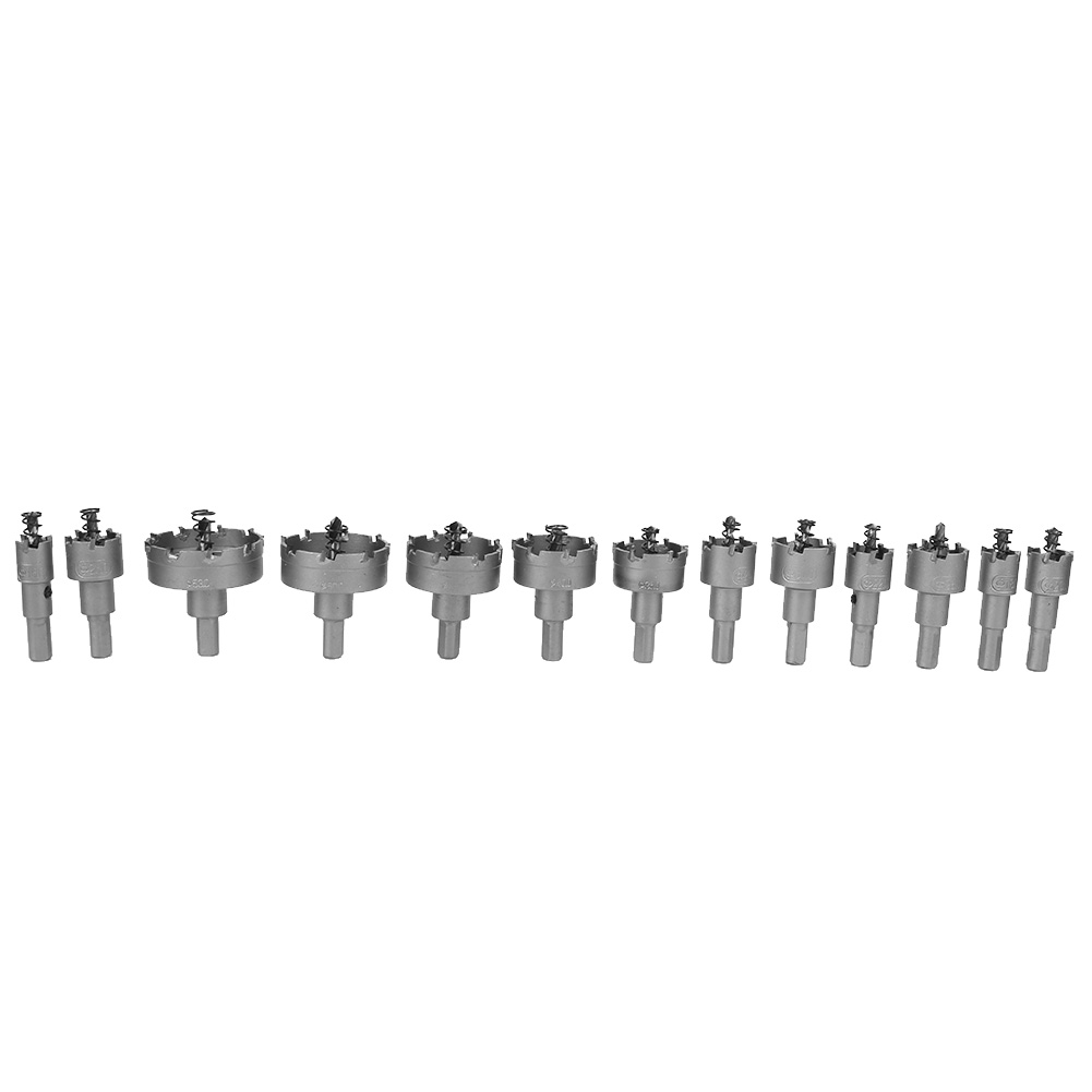 Satz Mit 13 Hartmetall-lochsägebohrern Für Zahnradbearbeitung Und Elektrowerkzeuge, 16–53 Mm