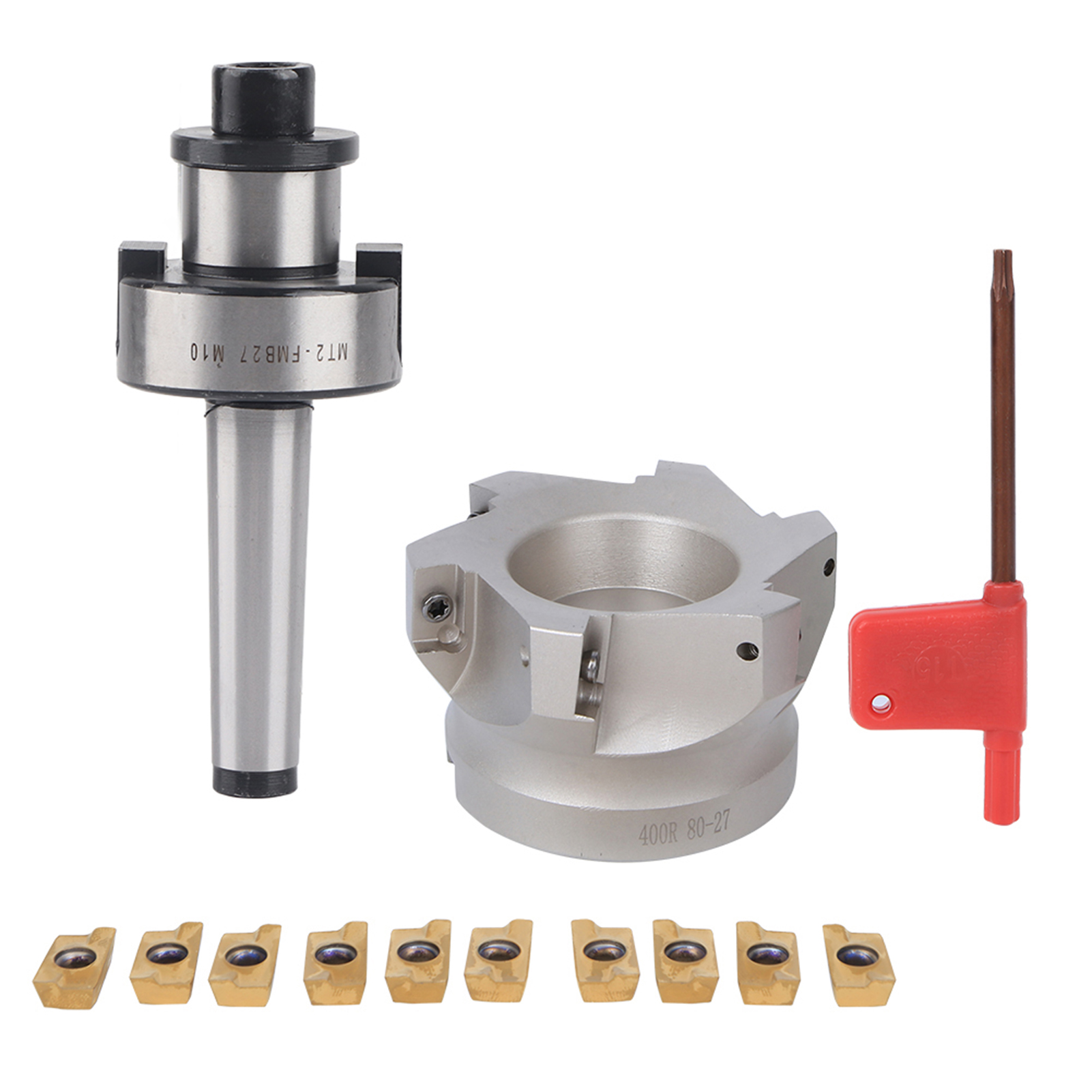 Mt2 Fmb27 Spannzangenfutter Für Fräsmaschine, Bohrungen 80-27-6, Fräseinsätze Apmt1604 (10 Fräseinsätze)