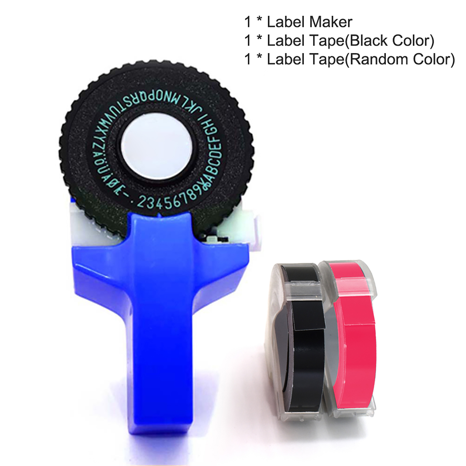 Mini-etikettendrucker, Tragbar, Manuell, 3d-prägung, Beschriftung Von Etiketten, Schriftzüge, Pvc-kunststoff, 9-mm-farbbänder Mit 2 Rollen