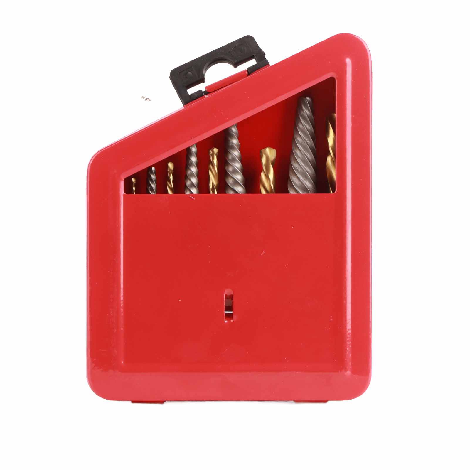 Set Mit 10 Linksgewinde-schraubenausdreherbohrern, Titanbeschichteter Legierter Stahl