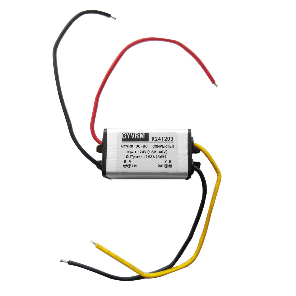 24 V Gleichstrom Auf 12 V, 3 A, 36 W Abwärtswandler, Tragbar, Wasserdicht (ip67), Gehäuse Aus Aluminiumdruckguss, 96 % Wirkungsgrad