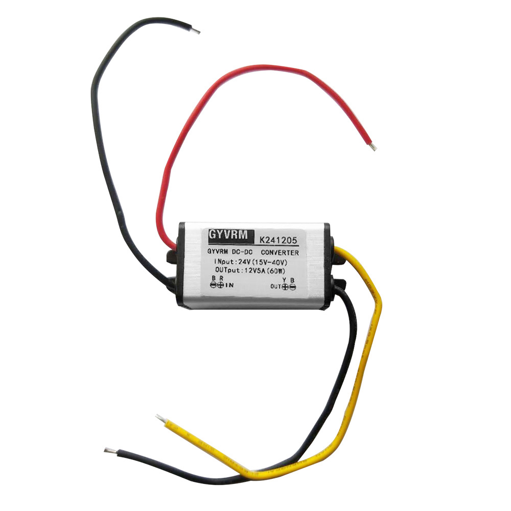 Tragbarer 24-v-auf-12-v-dc/dc-wandler (5 A, 60 W), Abwärtsregler, Wasserdicht (ip67), Gehäuse Aus Aluminiumguss