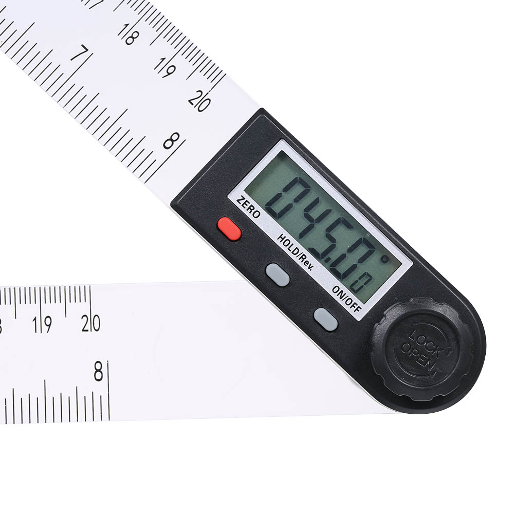 Multifunktions-winkelmesser (0–200 Mm) Mit 360°-digital-lcd-display, Elektronischem Gonometer, Winkelmesser Und Messwerkzeug Mit Sperre Und Nullstellung.