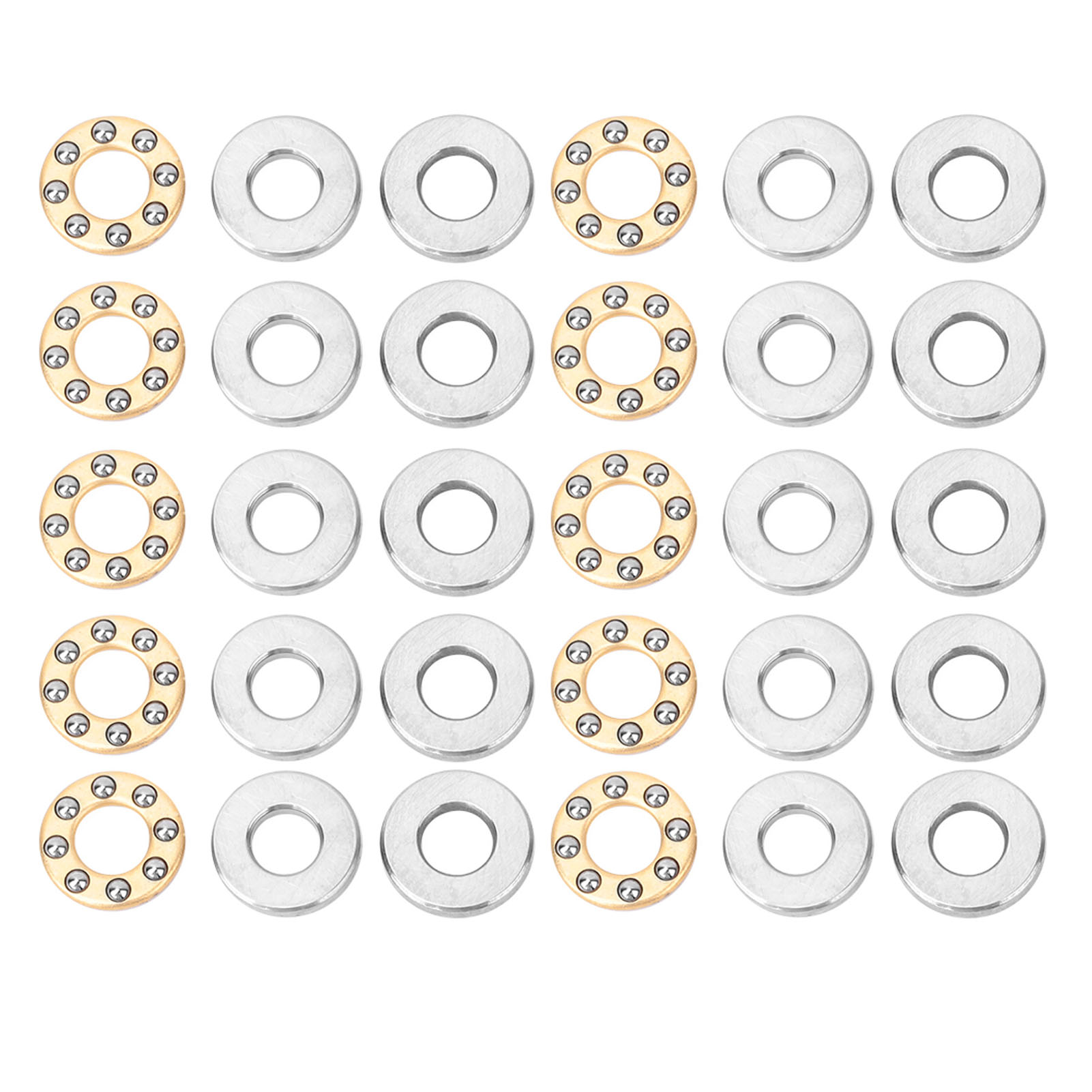 Packung Mit 10 Miniatur-hochpräzisions-flachstahl-axialkugellagern (f4-9m 4x9x4mm)