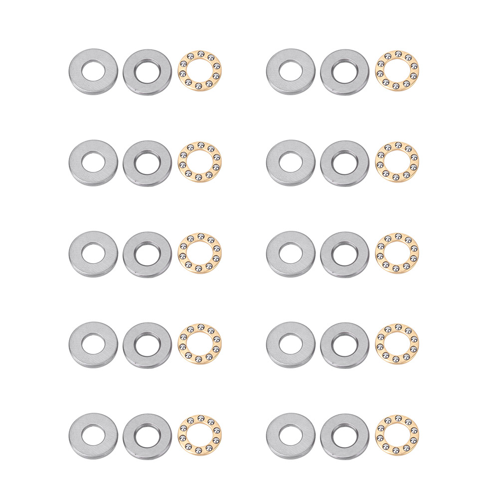 Packung Mit 10 Hochpräzisen Mini-axialkugellagern Aus Flachstahl F9-20m 9x20x7mm