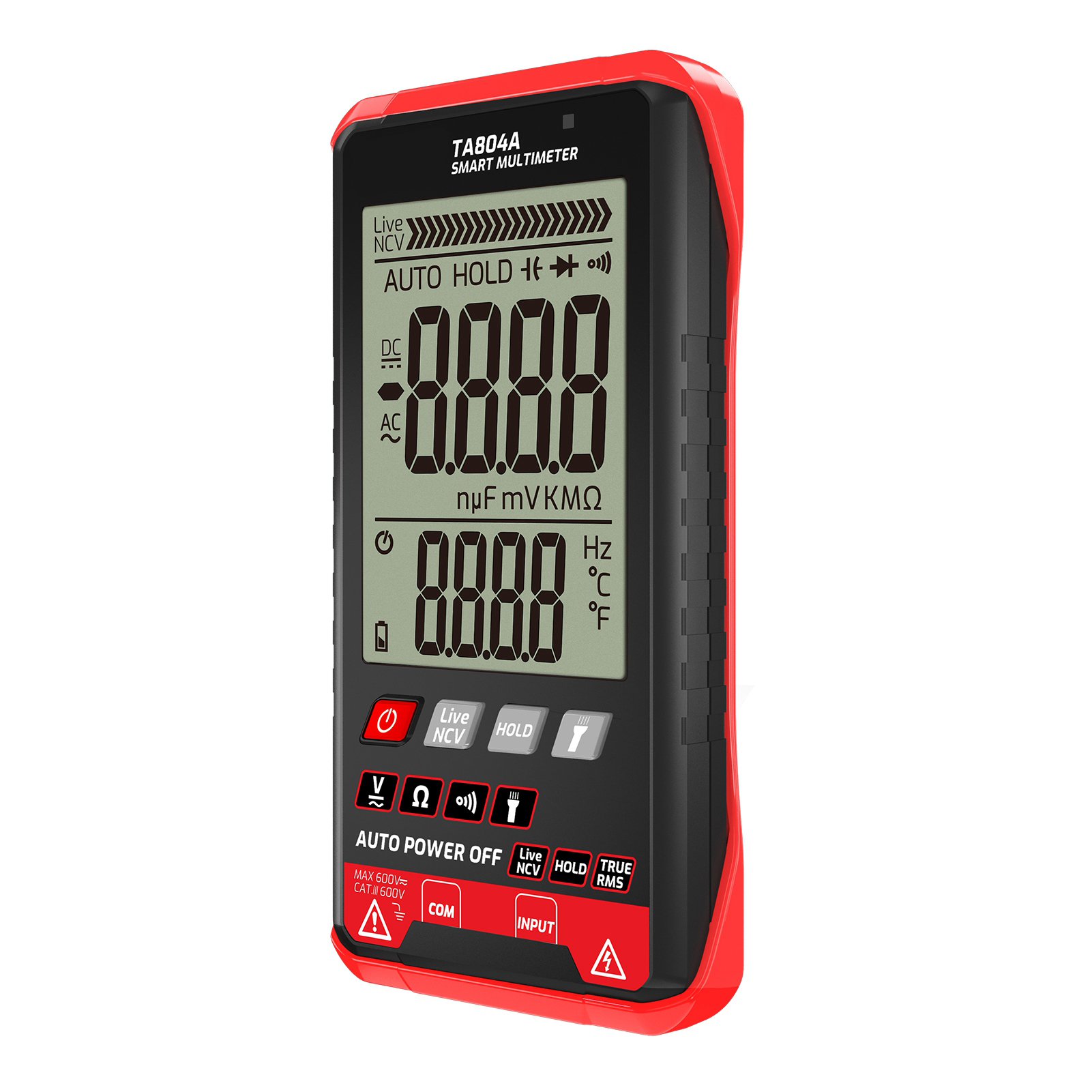 Professionelles Digitalmultimeter, Automatischer Tester, Effektivwertmessgerät, Intelligentes Feinmultimeter, Ohmmeter, Ncv-detektor, Voltmeter, Kapazitätsmesser, Diodentester, Dualer Automatischer Un