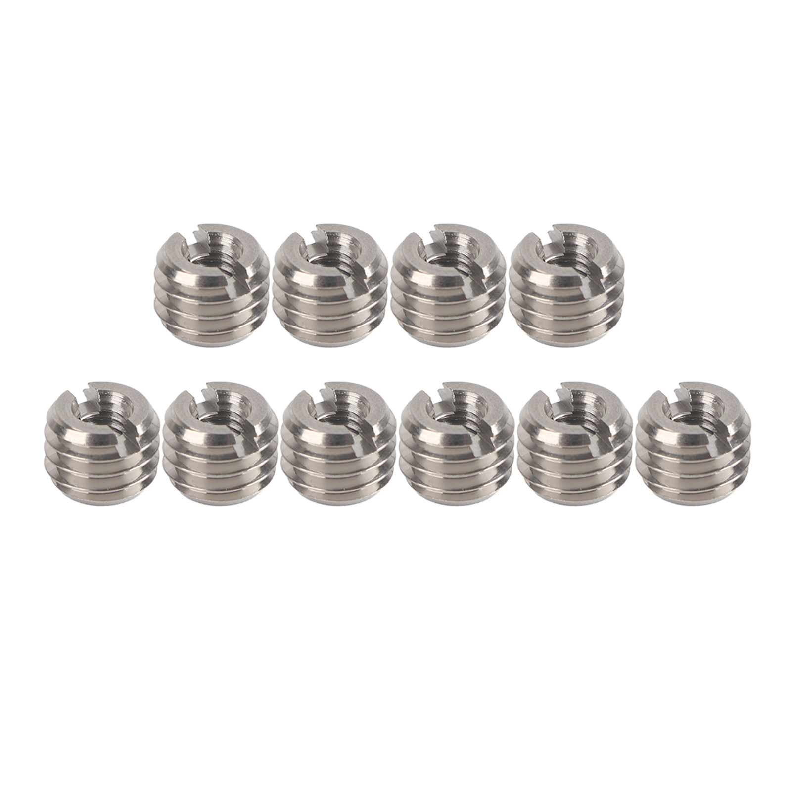 Packung Mit 10 Gewindeeinsätzen (innengewinde M4x0,7, Außengewinde M8x1,25), 6 Mm Lang, Aus Edelstahl 303, Für Anwendungen In Der Luftfahrt, Automobilindustrie Und Dampfturbinen.