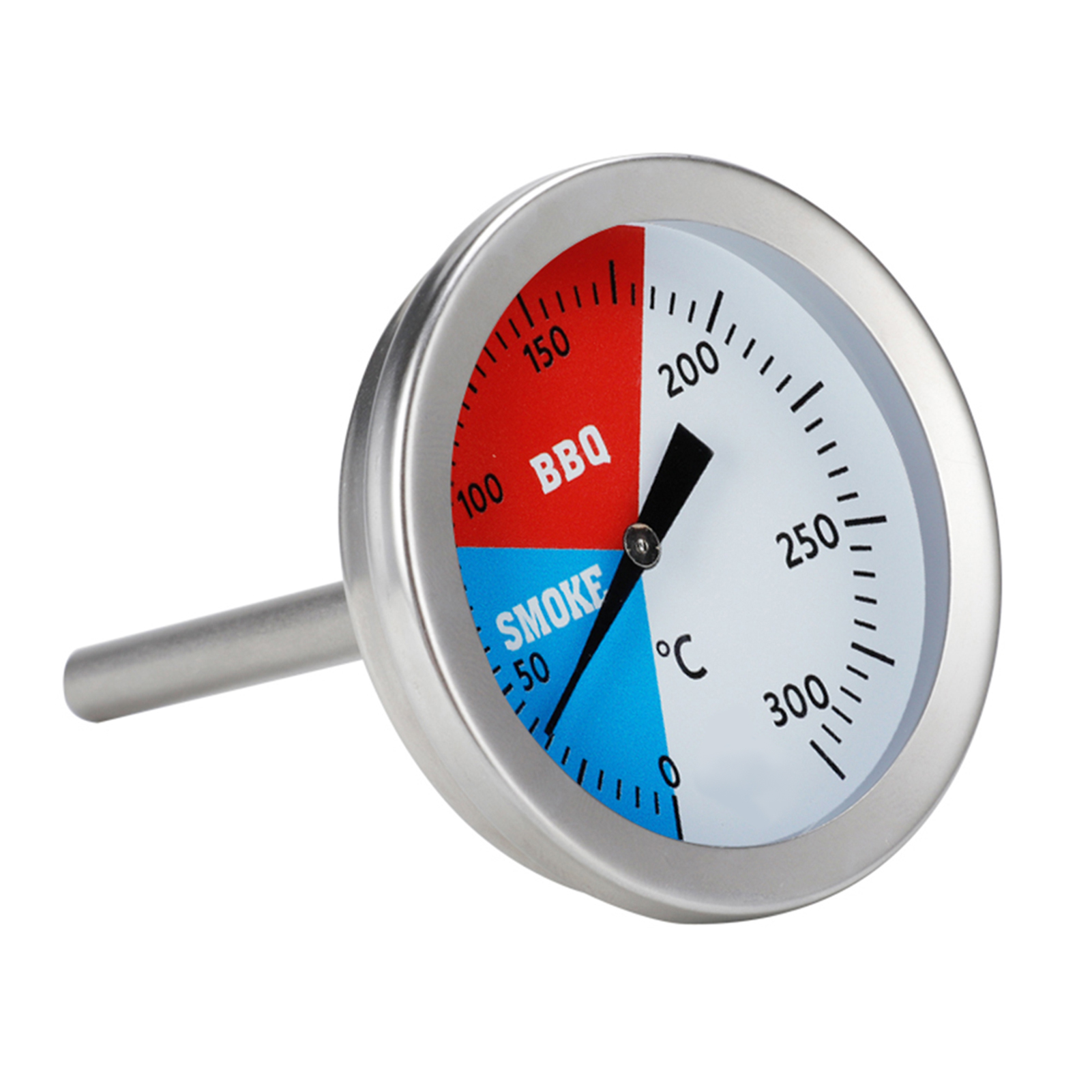 Temperaturanzeige Aus Edelstahl (0-300°c) Für Grill, Bbq, Smoker Und Backofen