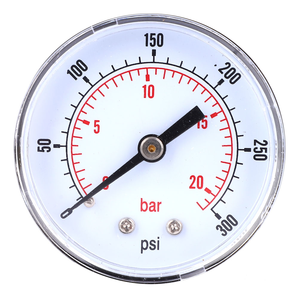 50-mm-manometer, 1/8-bspt-messing-rückanschluss Für Luft, Wasser, Öl, Gas (0–300 Psi 0–20 Bar)