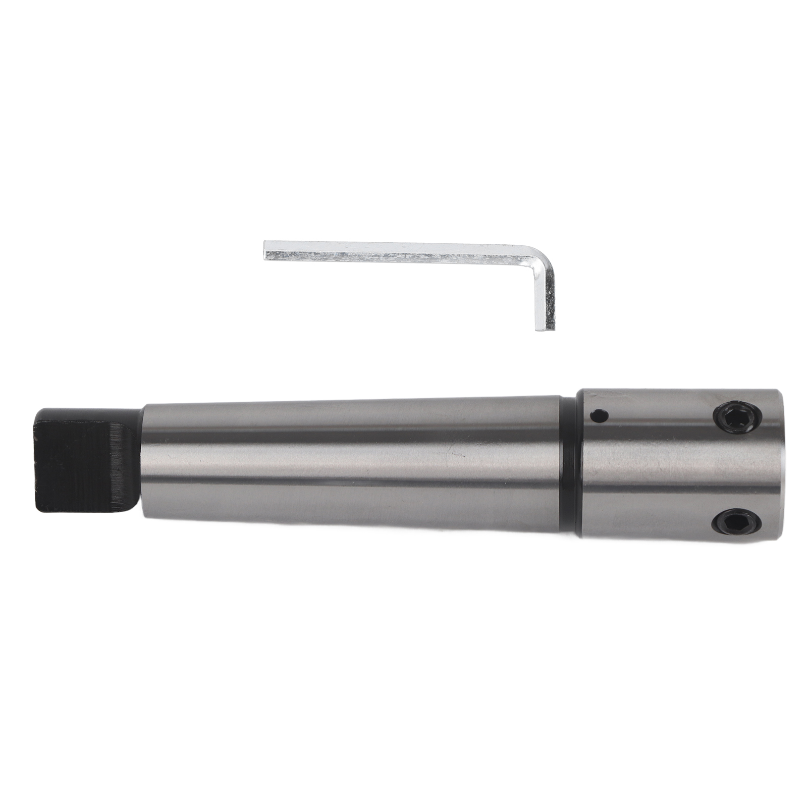 R8 Morse-spannfutteradapter Mit Externer Kühlung, Mt4-19,05 Mm Morse-kegelaufnahme, Stahl, Silberfarben, Für Säulenbohrmaschinen, Radialbohrmaschinen Und Drehmaschinen, Inklusive Schraubenschlüssel
