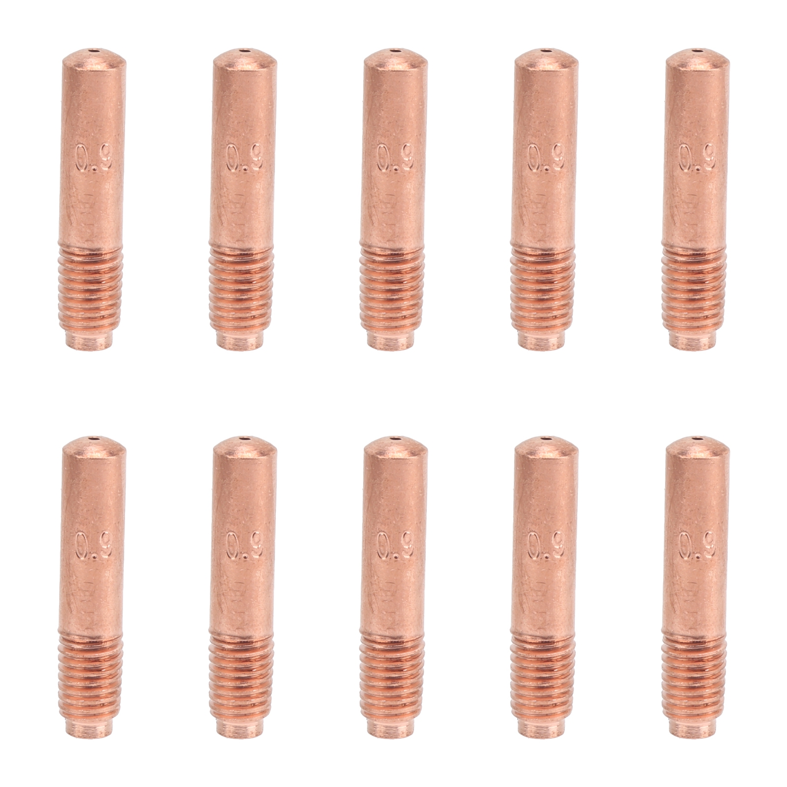 10 Leitfähige Düsen Für Das Mig-schweißen, Kupferkontaktdüsen, Kleinteile 0,9 Mm