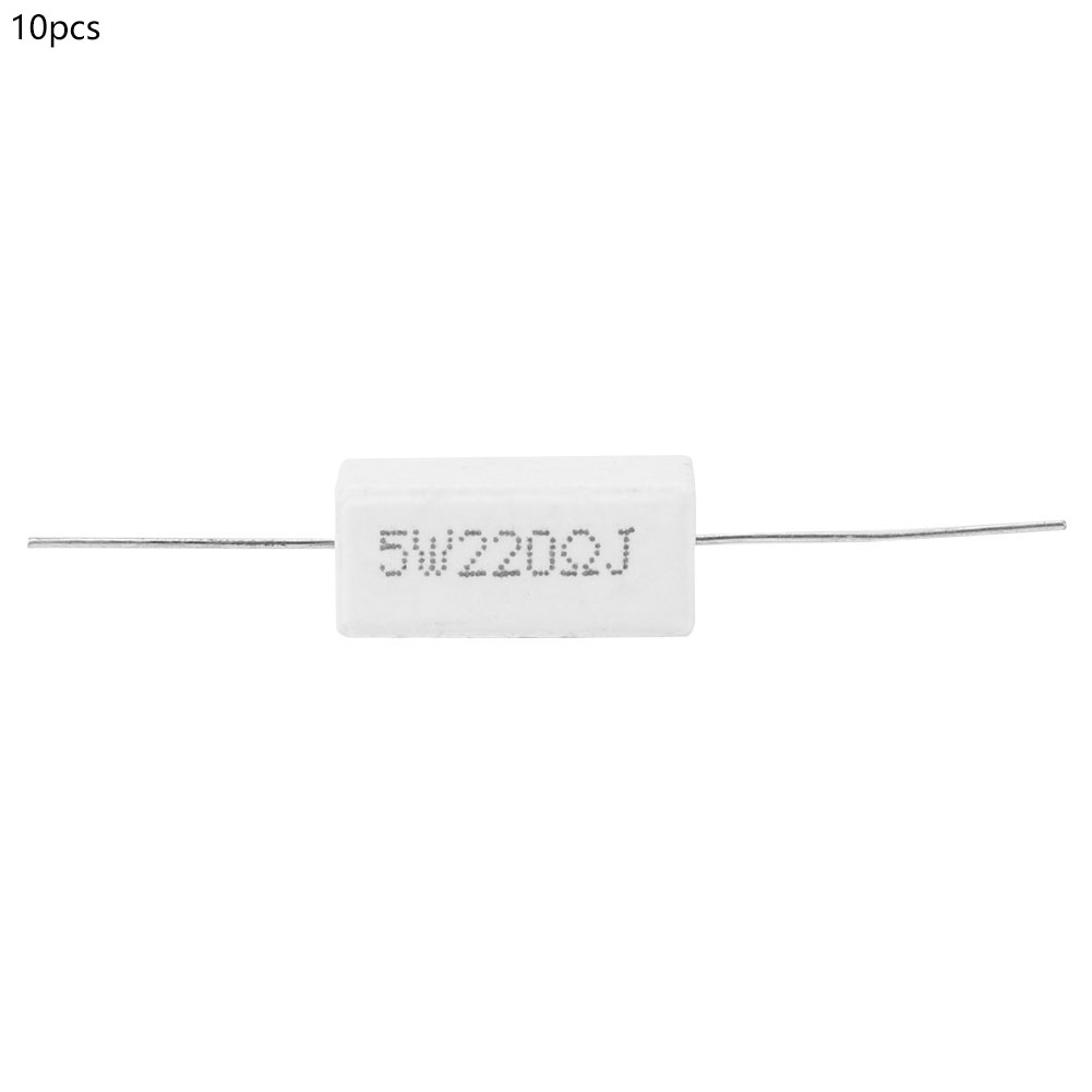 10 Zementwiderstände, 5% Leistungswiderstand, Elektronische Bauteile, 5w (220r)