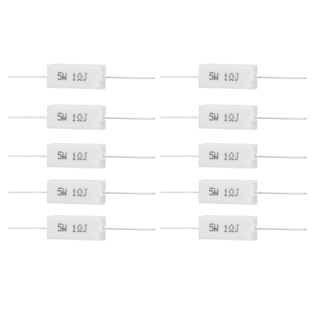 Los Mit 10 Isolierten 5-w-zementwiderständen Für Elektronische Bauteile (5 % (1r))