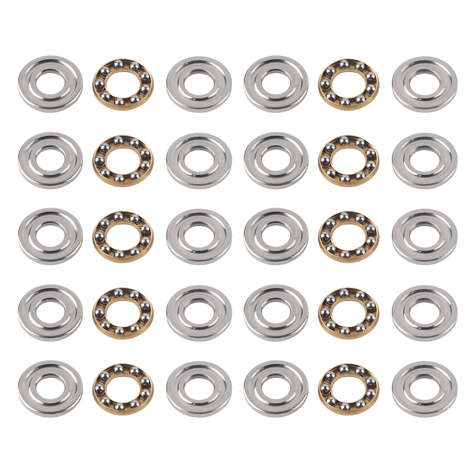 Satz Von 10 Hochpräzisen Mini-kugellagern Aus Flachstahl (f6-14m 6x14x5mm)