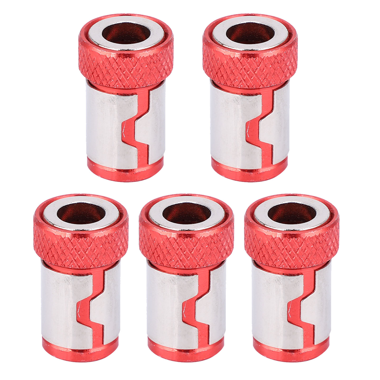 Set Mit 5 Magnetringen Für Rutschfeste Schraubendreher Aus Aluminiumlegierung (rot)