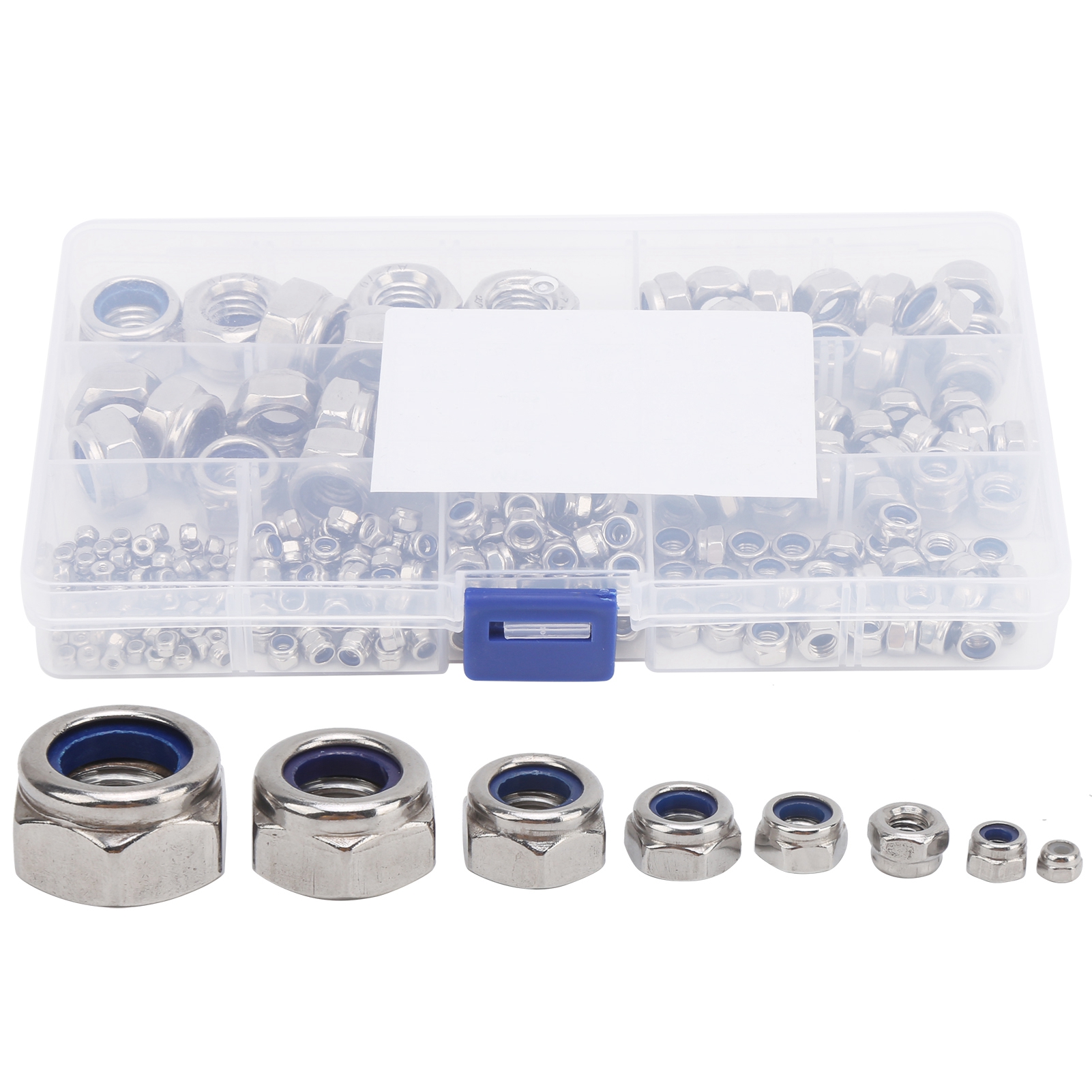 Packung Mit 281 Muttern Aus Edelstahl 304 Und Selbstlösenden Nylon-sicherungsmuttern