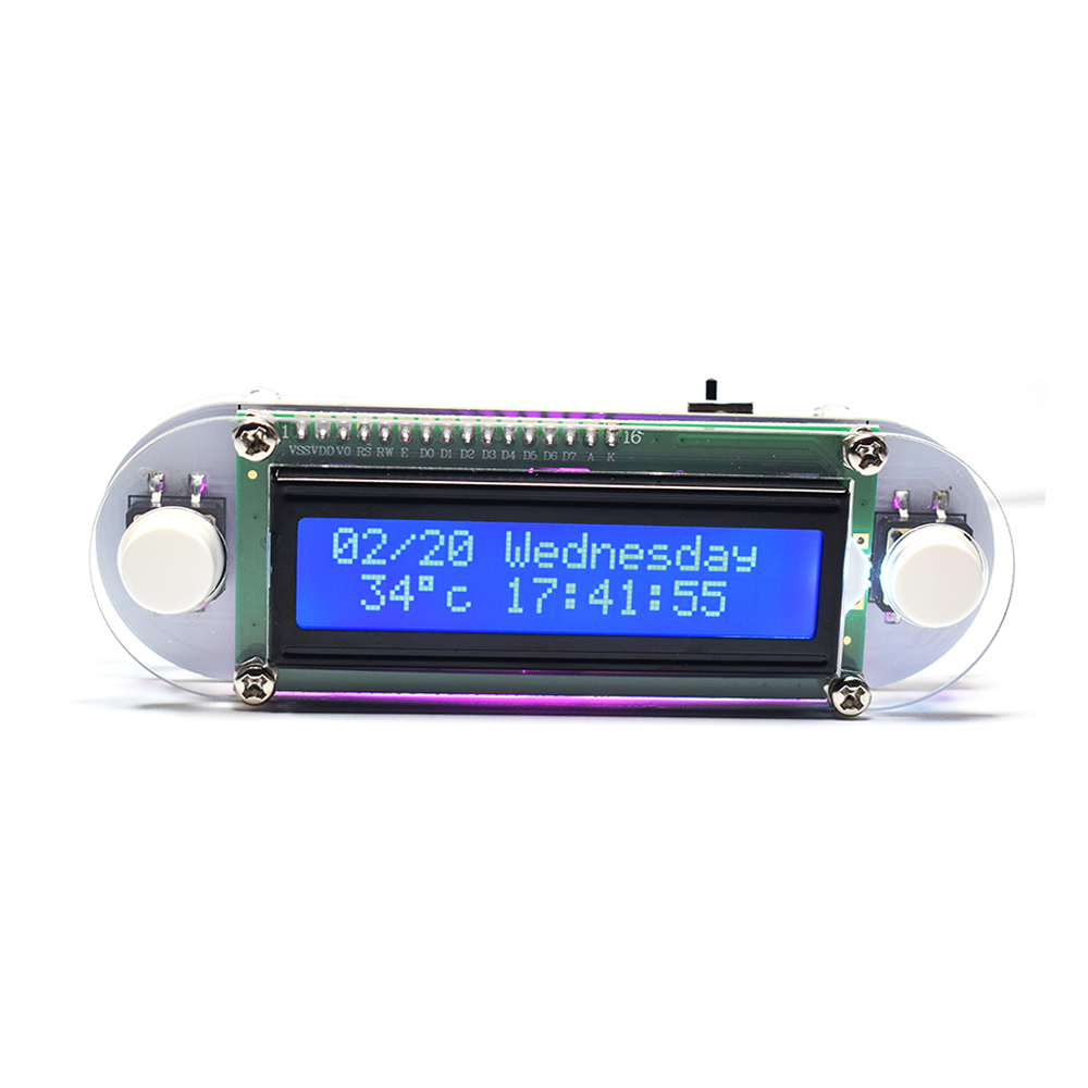 Diy-bausatz Lcd1602 Digitaluhr Mit Kerzeneffekt Und Vibrationsfunktion, Led-elektronik Und Montagesatz