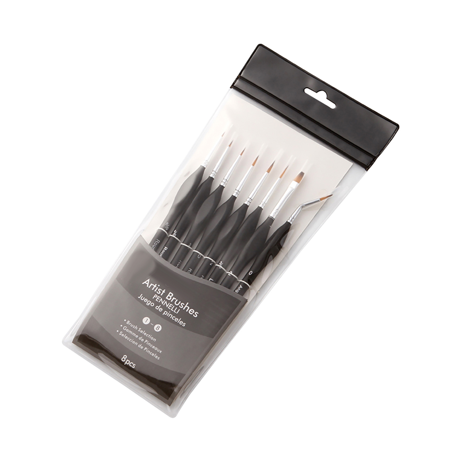 8-teiliges Professionelles Miniatur-detailpinselset: Feine, Kleine Künstlerpinsel Mit Nylonfasern Und Holzgriffen Für Acryl-, Öl- Und Aquarellmalerei, Nageldesign, Gesichtsbemalung, Steinmalerei Und M