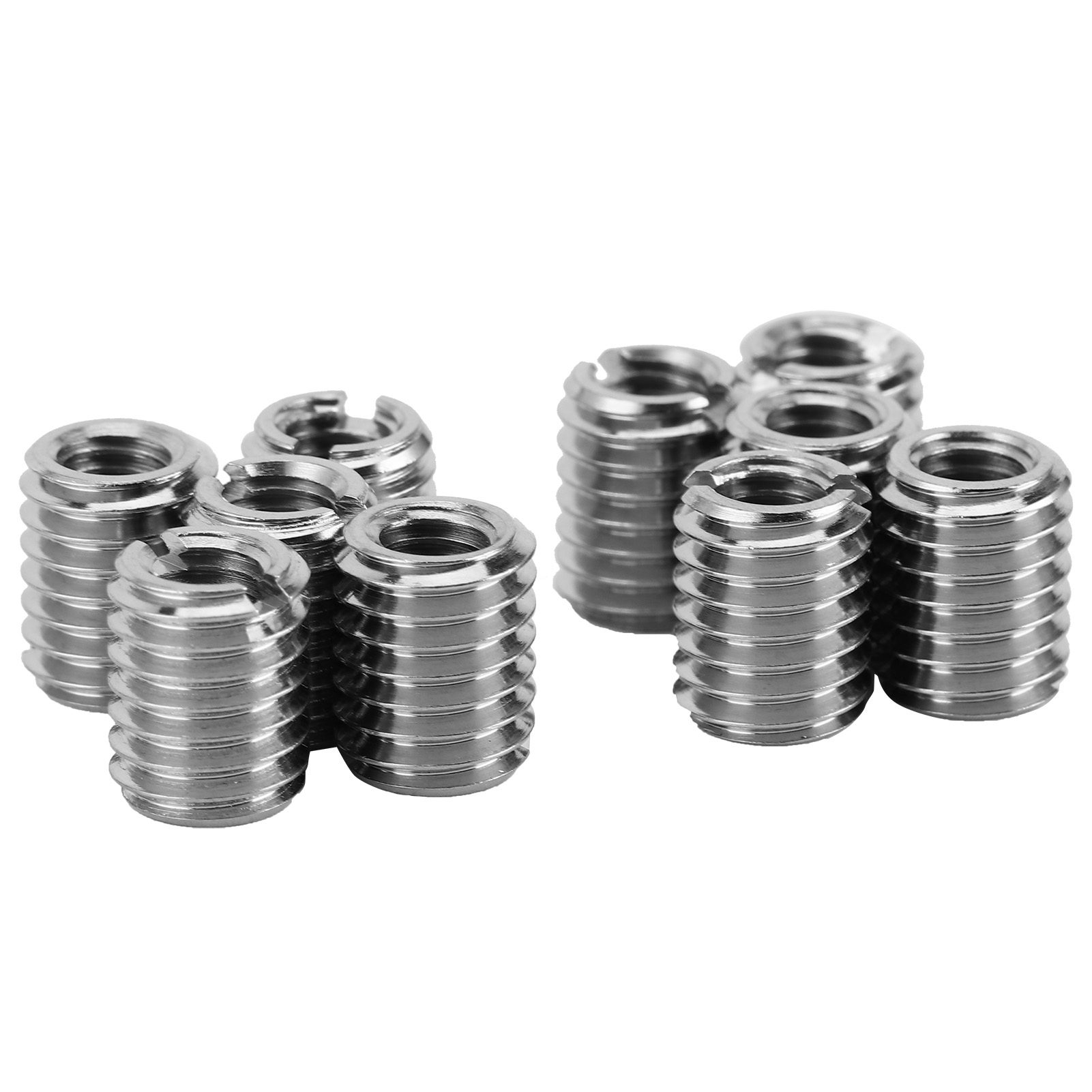 Packung Mit 10 Gewindereduziereinsätzen, Edelstahl 303, Innengewinde M5x0,8, Außengewinde M8x1,25, 10 Mm Länge