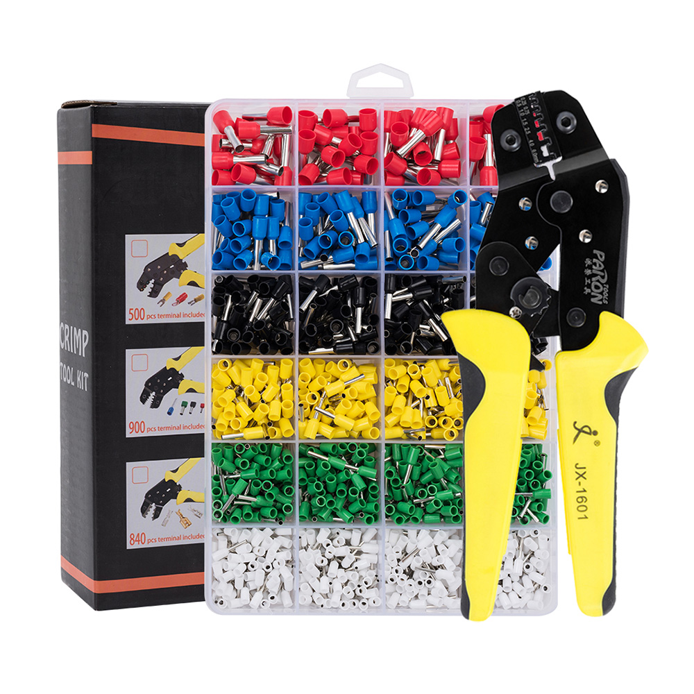 Awg24-10 Ratschen-crimpwerkzeug-set, Wasserdicht, Mit 1200 Stecker- Und Buchsenverbindern