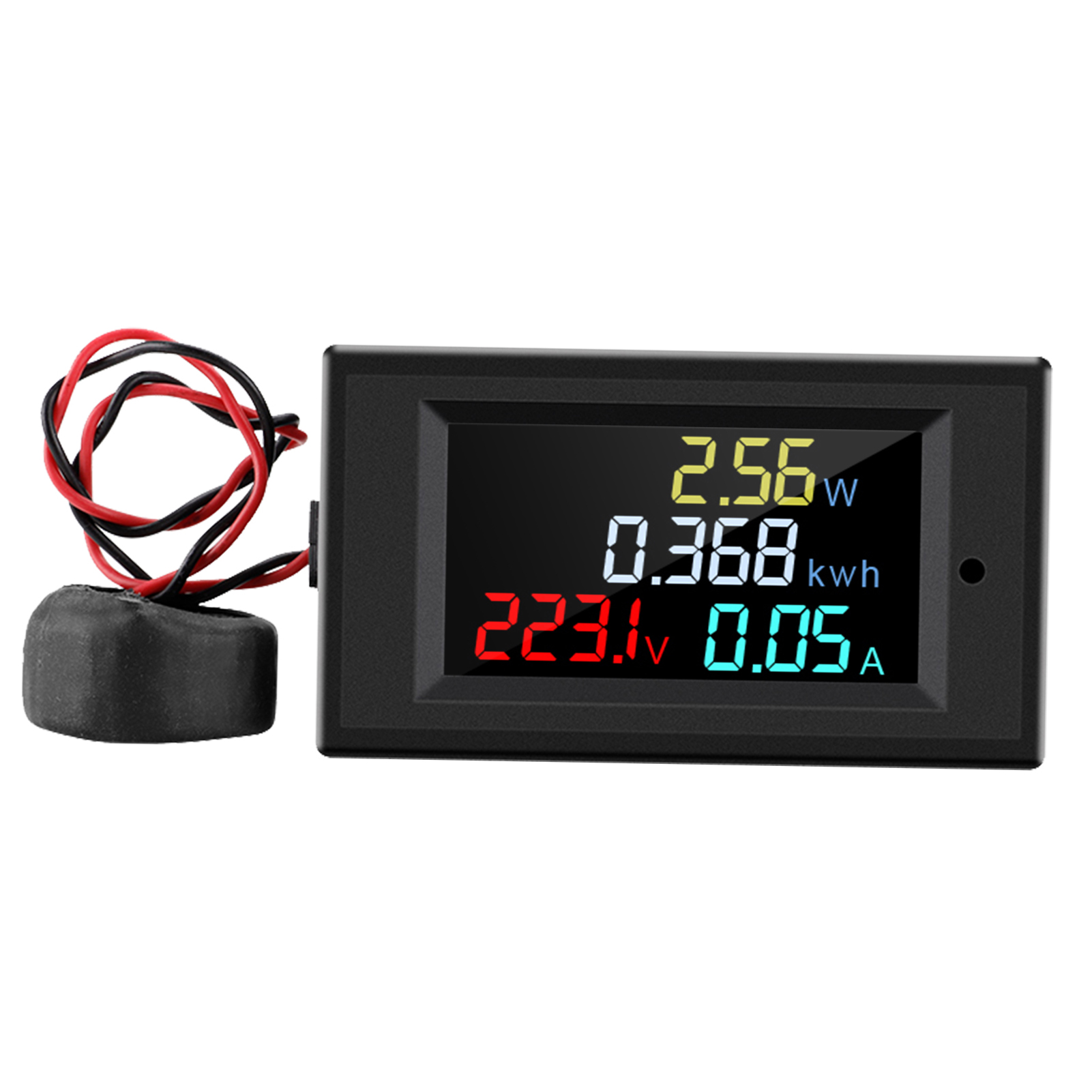 Digitales Multimeter Mit Voltmeter, Amperemeter, Farb-lcd-bildschirm, Wechselstrom 80–300 V, Überwachung Von Spannung, Strom, Leistung, Energie Und Frequenz, Mit 100-a-stromwandler
