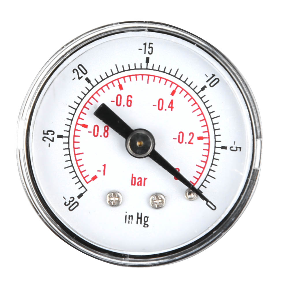 Doppelskaliges Vakuummeter -1 Bis 0 Bar -30 Bis 0 Inhg, 1/8 Bspt-anschluss Hinten