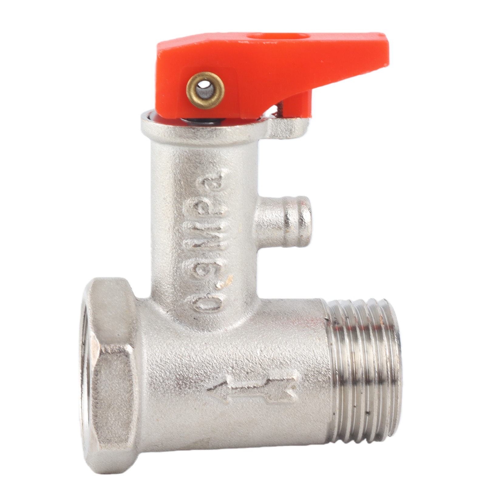 Sicherheitsventil, Druckbegrenzungs-rückschlagventil, Vernickeltes Messing, 0,9 Mpa, G1/2 Zoll, Für Warmwasserbereiter